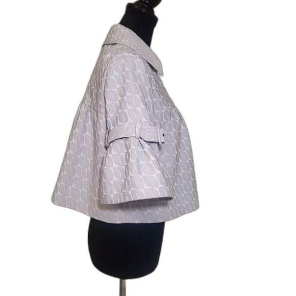 Elle Cropped Gray Pea Coat MEDIUM - Picture 5 of 9